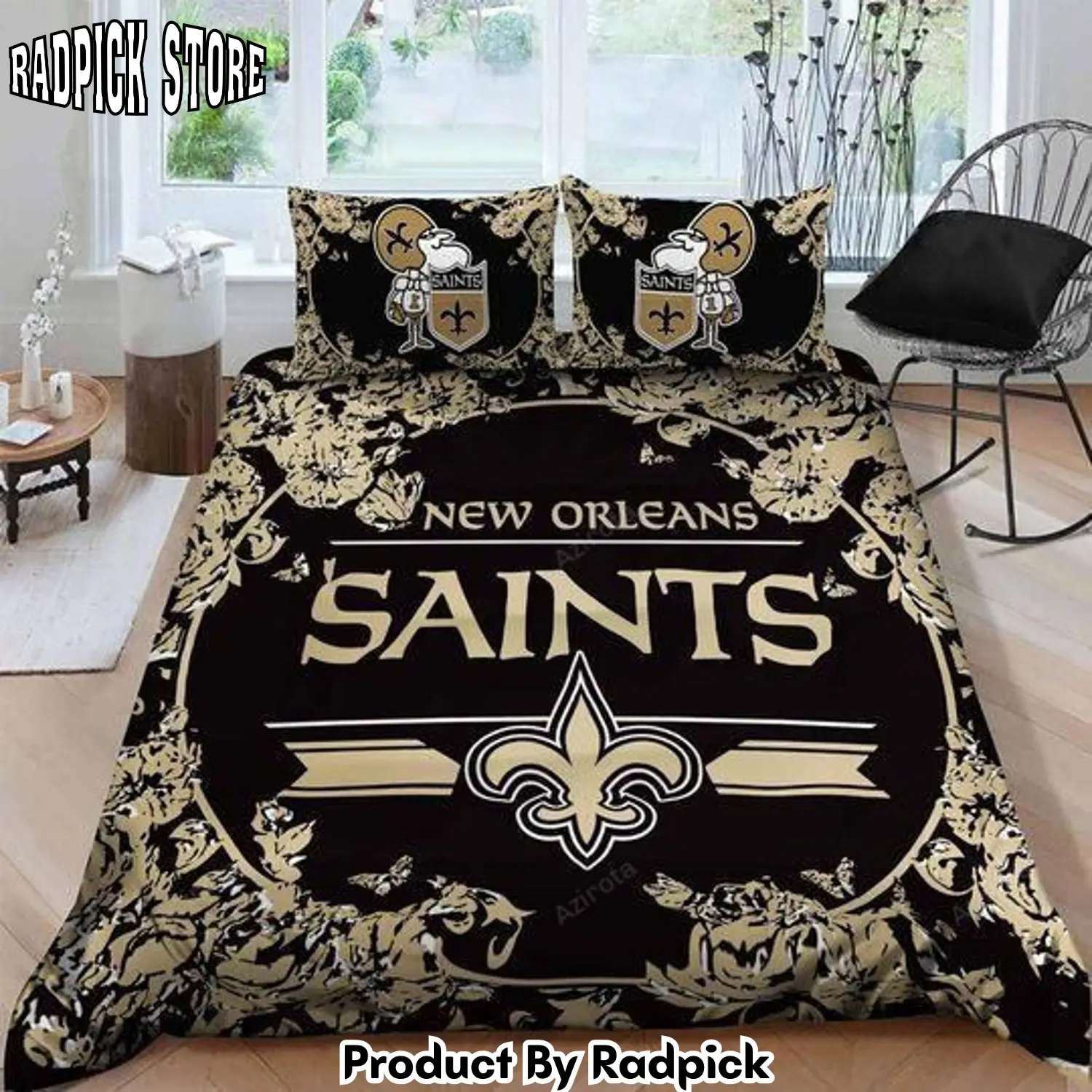 Radpick v6 new orleans saints bedding set ver 3 duvet cover pillow cases rp327511